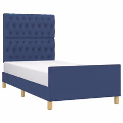 vidaXL Giroletto senza Materasso Blu 90x200 cm in Tessuto - Vista aggiuntiva 3