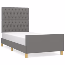 vidaXL Giroletto senza Materasso Grigio Scuro 100x200 cm Tessuto - Vista aggiuntiva 2
