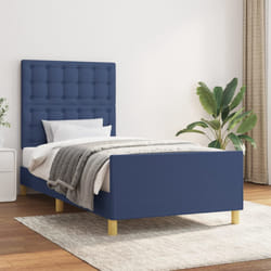 vidaXL Giroletto con Testiera Blu 80x200 cm in Tessuto