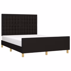 vidaXL Giroletto senza Materasso Nero 140x200 cm in Tessuto - Vista aggiuntiva 3