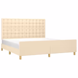 vidaXL Giroletto con Testiera Crema 180x200 cm in Tessuto - Vista aggiuntiva 3