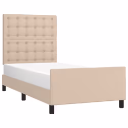 vidaXL Giroletto con Testiera Cappuccino 80x200 cm in Similpelle - Vista aggiuntiva 3