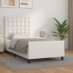 Giroletto con Testiera Bianco 90x190 cm in Similpellecod mxl 121861