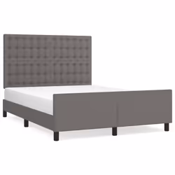 Giroletto con Testiera Grigio 140x200 cm in Similpellecod mxl 73938 - Vista aggiuntiva 2