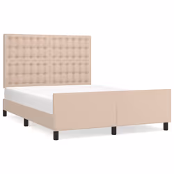 vidaXL Giroletto con Testiera Cappuccino 140x200 cm in Similpelle - Vista aggiuntiva 2