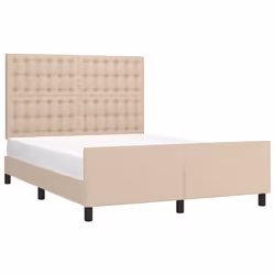 vidaXL Giroletto con Testiera Cappuccino 140x200 cm in Similpelle - Vista aggiuntiva 3