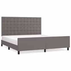 Giroletto con Testiera Grigio 160x200 cm in Similpellecod mxl 97968 - Vista aggiuntiva 2