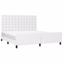 vidaXL Giroletto con Testiera Bianco 180x200 cm in Similpelle - Vista aggiuntiva 3