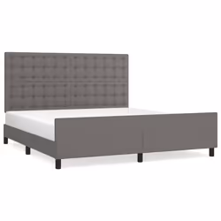 Giroletto con Testiera Grigio 180x200 cm in Similpellecod mxl 73940 - Vista aggiuntiva 2