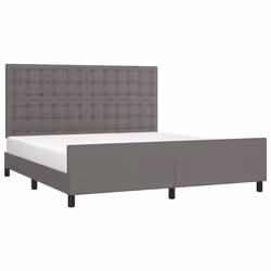 Giroletto con Testiera Grigio 180x200 cm in Similpellecod mxl 73940 - Vista aggiuntiva 3