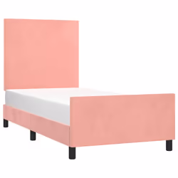 Giroletto con Testiera Rosa 90x200 cm in Vellutocod mxl 121868 - Vista aggiuntiva 3