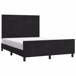 Giroletto con Testiera Nero 140x190 cm in Vellutocod mxl 73945 - Vista aggiuntiva 3