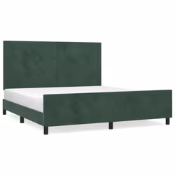 Giroletto con Testiera Verde Scuro 160x200 cm in Vellutocod mxl 73943 - Vista aggiuntiva 2