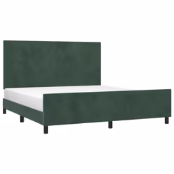 Giroletto con Testiera Verde Scuro 160x200 cm in Vellutocod mxl 73943 - Vista aggiuntiva 3