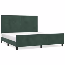 Giroletto con Testiera Verde Scuro 180x200 cm in Vellutocod mxl 73946 - Vista aggiuntiva 2