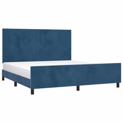 Giroletto con Testiera Blu Scuro 180x200 cm in Vellutocod mxl 97972 - Vista aggiuntiva 3
