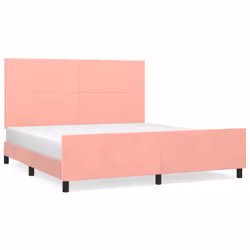 Giroletto con Testiera Rosa 180x200 cm in Vellutocod mxl 73947 - Vista aggiuntiva 2