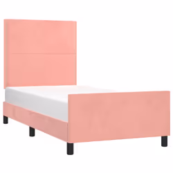 Giroletto con Testiera Rosa 90x200 cm in Vellutocod mxl 121870 - Vista aggiuntiva 3