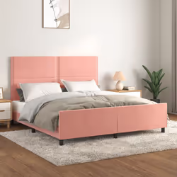 Giroletto con Testiera Rosa 180x200 cm in Vellutocod mxl 121874