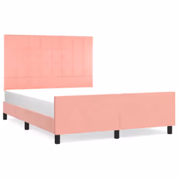 Giroletto con Testiera Rosa 140x190 cm in Vellutocod mxl 97976 - Vista aggiuntiva 2