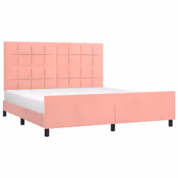 Giroletto con Testiera Rosa 180x200 cm in Vellutocod mxl 73954 - Vista aggiuntiva 3