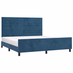 Giroletto con Testiera Blu Scuro 180x200 cm in Vellutocod mxl 121885 - Vista aggiuntiva 3