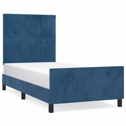 Giroletto con Testiera Blu Scuro 90x190 cm in Vellutocod mxl 73964 - Vista aggiuntiva 2