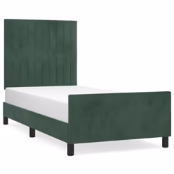 Giroletto con Testiera Verde Scuro 90x200 cm in Vellutocod mxl 73961 - Vista aggiuntiva 2