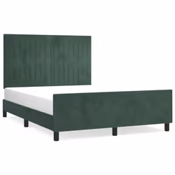 Giroletto con Testiera Verde Scuro 140x190 cm in Vellutocod mxl 121888 - Vista aggiuntiva 2