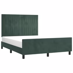 Giroletto con Testiera Verde Scuro 140x190 cm in Vellutocod mxl 121888 - Vista aggiuntiva 3