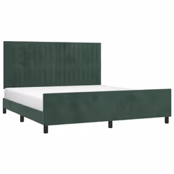 Giroletto con Testiera Verde Scuro 160x200 cm in Vellutocod mxl 121889 - Vista aggiuntiva 3