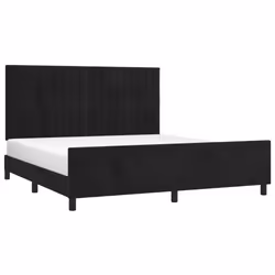 Giroletto con Testiera Nero 180x200 cm in Vellutocod mxl 73965 - Vista aggiuntiva 3