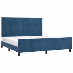 Giroletto con Testiera Blu Scuro 180x200 cm in Vellutocod mxl 121890 - Vista aggiuntiva 3