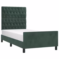 Giroletto con Testiera Verde Scuro 100x200 cm in Vellutocod mxl 121896 - Vista aggiuntiva 3