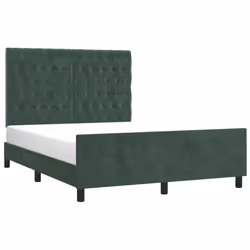 Giroletto con Testiera Verde Scuro 140x190 cm in Vellutocod mxl 73968 - Vista aggiuntiva 3