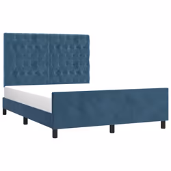 Giroletto con Testiera Blu Scuro 140x190 cm in Vellutocod mxl 121893 - Vista aggiuntiva 3