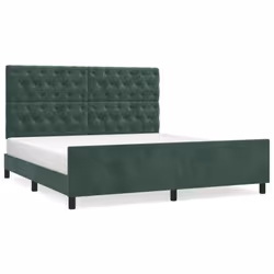 Giroletto con Testiera Verde Scuro 160x200 cm in Vellutocod mxl 73975 - Vista aggiuntiva 2