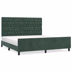 Giroletto con Testiera Verde Scuro 180x200 cm in Vellutocod mxl 97995 - Vista aggiuntiva 2
