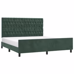 Giroletto con Testiera Verde Scuro 180x200 cm in Vellutocod mxl 97995 - Vista aggiuntiva 3