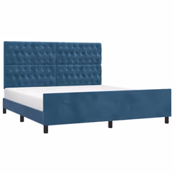 Giroletto con Testiera Blu Scuro 180x200 cm in Vellutocod mxl 73971 - Vista aggiuntiva 3