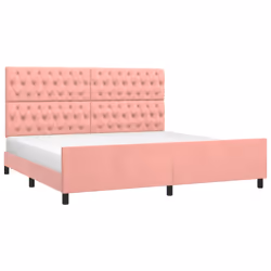 Giroletto con Testiera Rosa 200x200 cm in Vellutocod mxl 73976 - Vista aggiuntiva 3