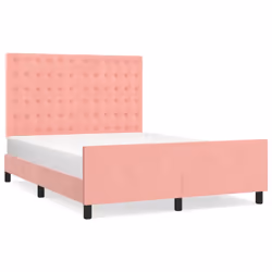 Giroletto con Testiera Rosa 140x190 cm in Vellutocod mxl 121909 - Vista aggiuntiva 2