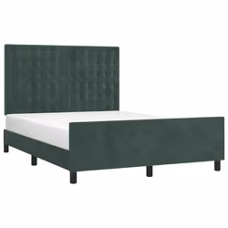 Giroletto con Testiera Verde Scuro 140x200 cm in Vellutocod mxl 73982 - Vista aggiuntiva 3