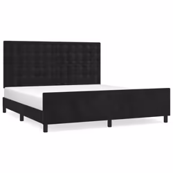 Giroletto con Testiera Nero 160x200 cm in Vellutocod mxl 121908 - Vista aggiuntiva 2
