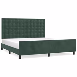 Giroletto con Testiera Verde Scuro 160x200 cm in Vellutocod mxl 73980 - Vista aggiuntiva 2