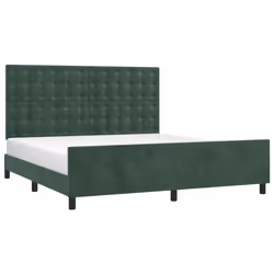 Giroletto con Testiera Verde Scuro 160x200 cm in Vellutocod mxl 73980 - Vista aggiuntiva 3