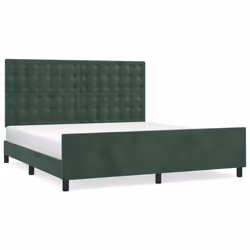Giroletto con Testiera Verde Scuro 180x200 cm in Vellutocod mxl 121911 - Vista aggiuntiva 2