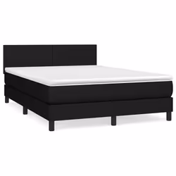 vidaXL Giroletto a Molle con Materasso Nero 140x200 cm in Tessuto - Vista aggiuntiva 2
