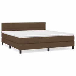 Giroletto a Molle con Materasso Marrone Scuro 160x200cm Tessutocod mxl 123445 - Vista aggiuntiva 2