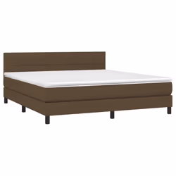 Giroletto a Molle con Materasso Marrone Scuro 160x200cm Tessutocod mxl 123445 - Vista aggiuntiva 3